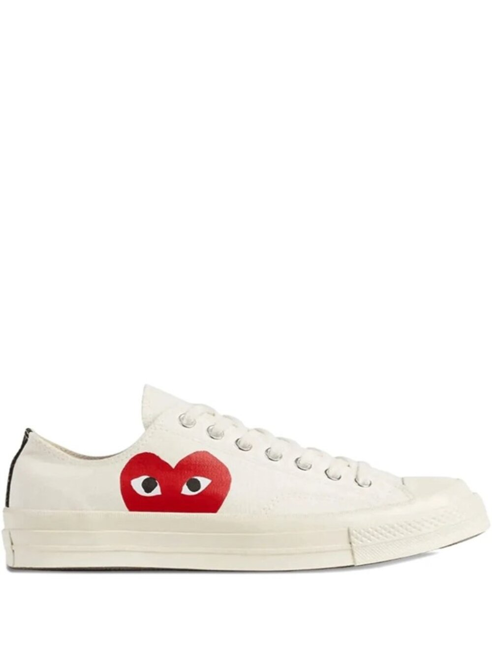 Comme des Garçons Play Converse Chuck 70 Low Multi Heart Cream Sneakers M 10 W12